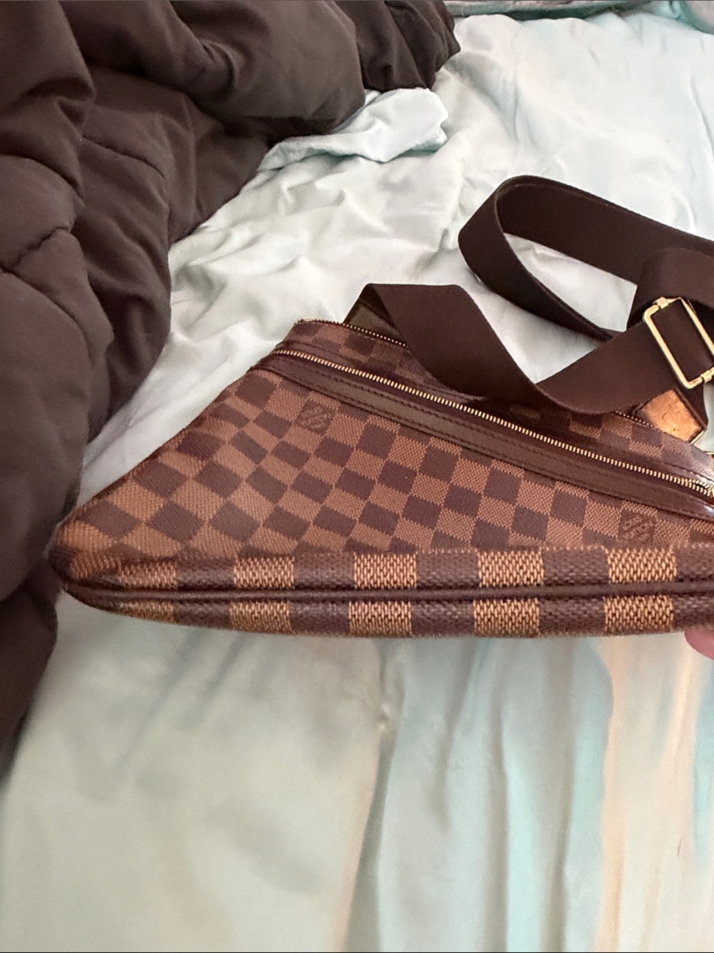 Louis Vuitton Brown Damier Ebene Pochette Bosphore Shoulder Bag - Picture 3 of 11